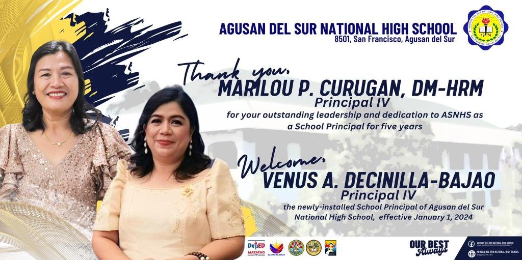 DUE TO INCLEMENT WEATHER, CLASSES ARE SUSPENDED THIS AFTERNOON, DECEMBER  05, 2022. - Agusan del Sur National High School
